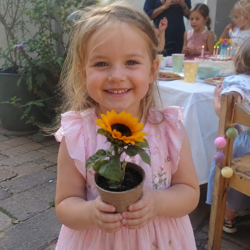 Kindergeburtstag Mitgebsel Sonnenblume