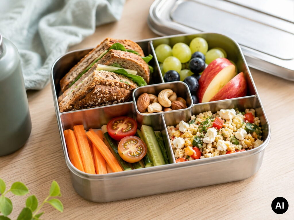 Edelstahl Lunchbox buntes-Essen
