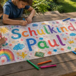 Einschulung Tischdecke selbst gestalten