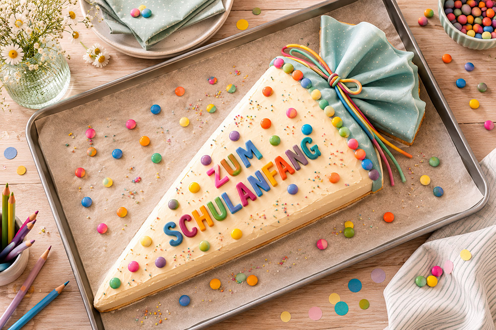 Kuchen Schultütenform