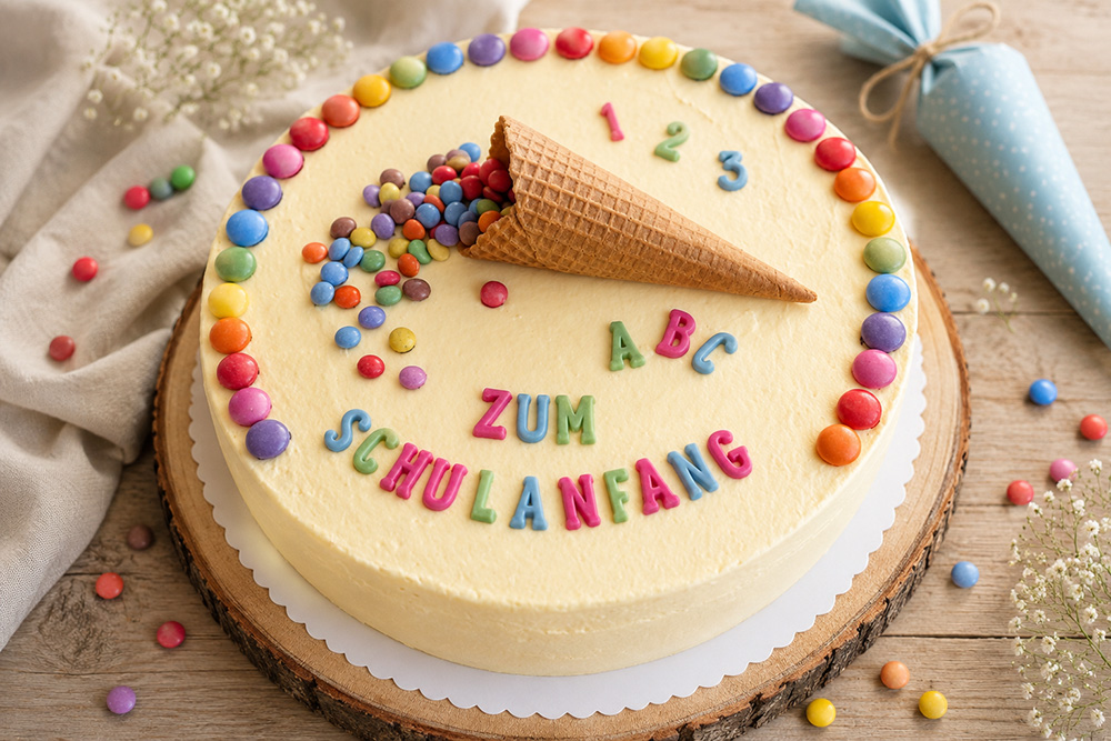 Torte Schultütenform
